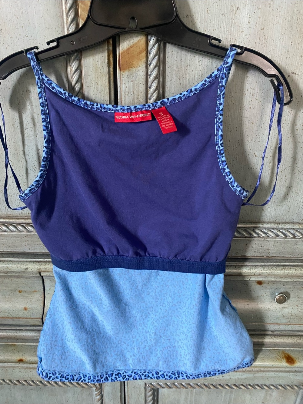Gloria Vanderbilt Blue Leopard-Print Camisole - Picture 8 of 8